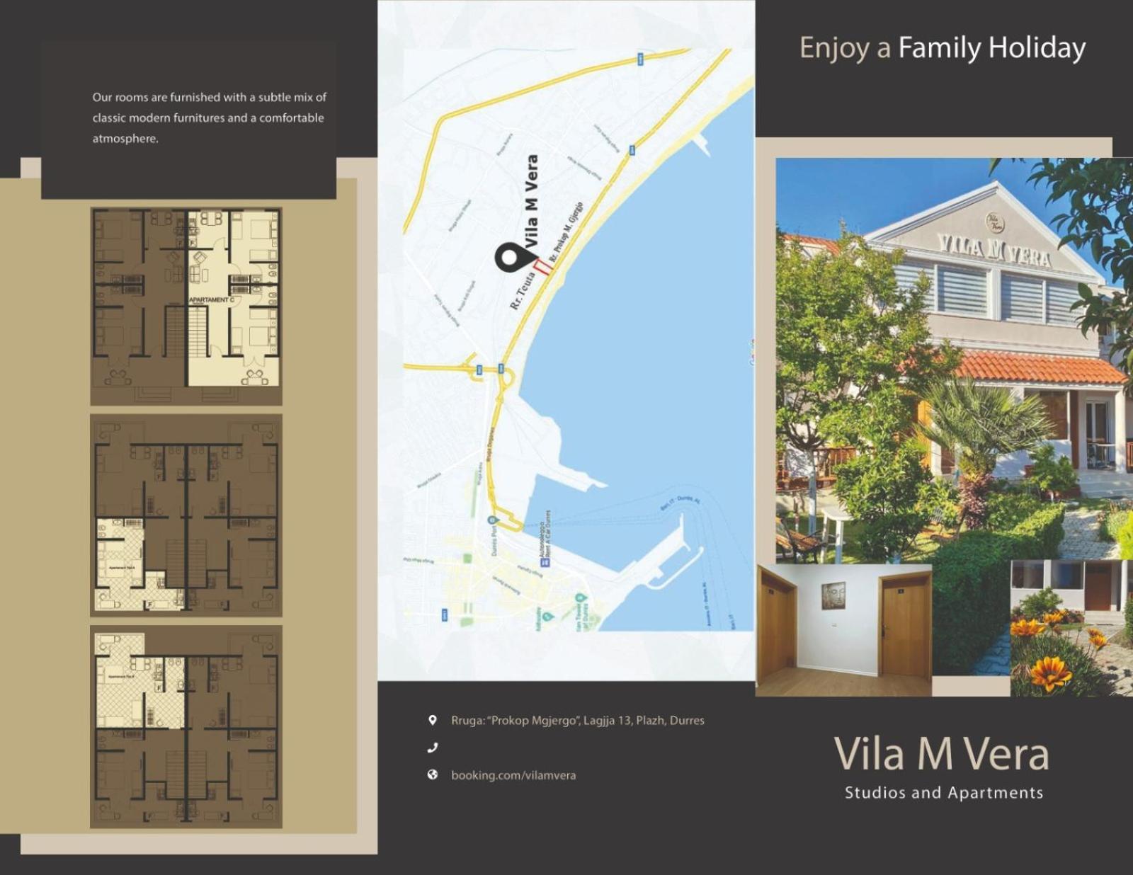 Vila M Vera Rooms With Kitchen And Apartments Durrës Eksteriør billede