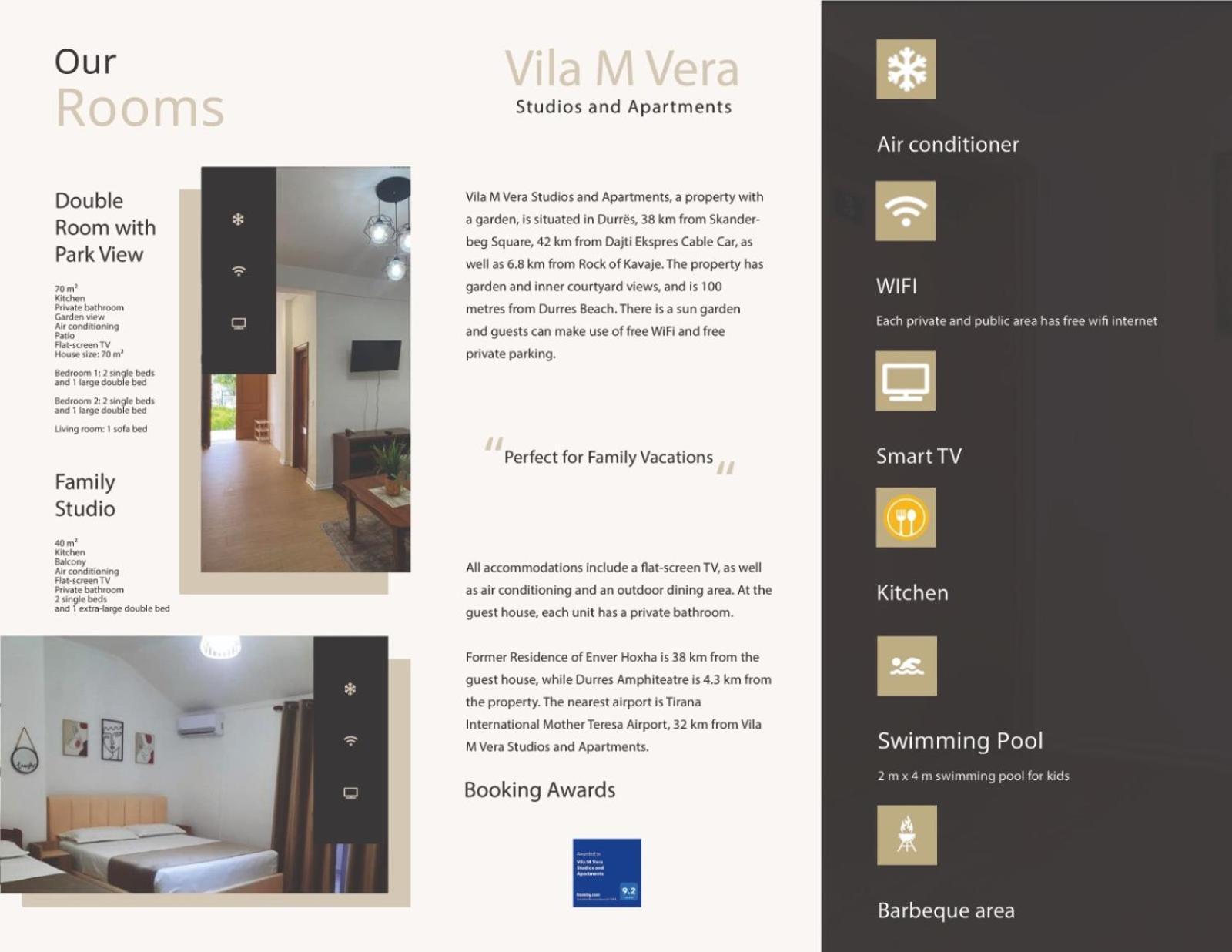 Vila M Vera Rooms With Kitchen And Apartments Durrës Eksteriør billede